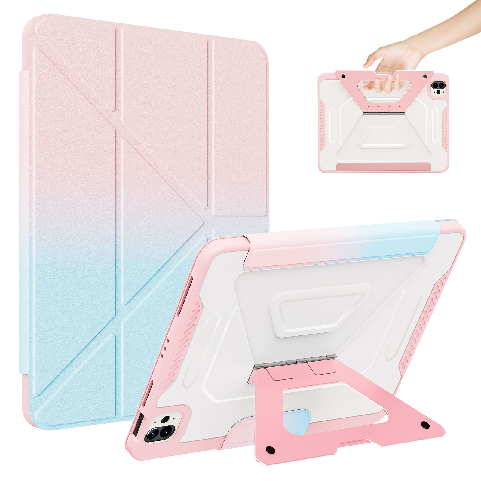 Dégradé rose et bleu