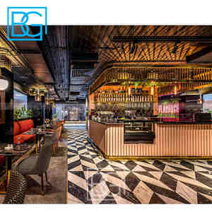 Negozio al dettaglio Interior Design Modern Coffee Bar tavolini da caffè in legno Bubble Tea Counter - Product Image 3