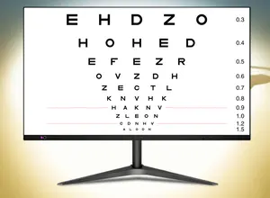 検眼器具視力チャートパネル21.5インチスクリーンビジョンアイテストチャート、Eチャート、Cチャート、数値チャート