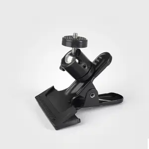 Support de pince universel en métal pour photographie avec tête sphérique standard 1/4 vis