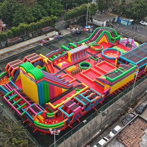 Outdoor Cartoon Playground Inflatable Bouncer Castle Theme Amusement Park Large <b>Trampoline</b> Park Inflatable <b>Trampoline</b> Park Outdo - Product Image 2