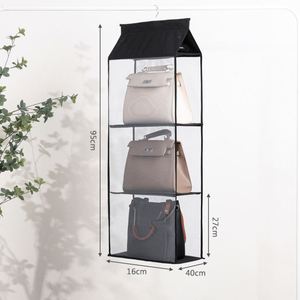 Modern Multi-Layer Wall-Mounted Closet System Foldable Mesh Fabric Three-Dimensional Hanging Storage for Wardrobe Living Room - Product Image 3