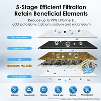 23.8 galon mengurangi Filter air keran meja besi tahan karat 1 Tahap klorin logam berat