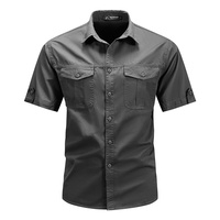 2025 été hommes à manches courtes coton chemise veste haut de gamme à la mode marque Cool ample Style décontracté simple boutonnage nouveau solide