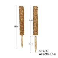 Poteau d'escalade en fibre de coco empilable pour Monstera, 16 pouces de hauteur, pour jardin et serre, vente en gros usine