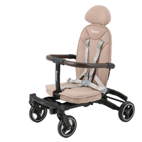 Poussette multifonction 4 en 1 légère pliable à une main taille cabine en tissu construction en alliage d'aluminium pour bébés de 6 à 36 mois