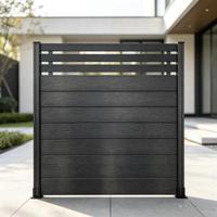 Pagar WPC Motif Kayu Asli Modern dengan Rangka Aluminium untuk Pembatas Taman Bunga Ungu Dekoratif Kelas Performa Tinggi