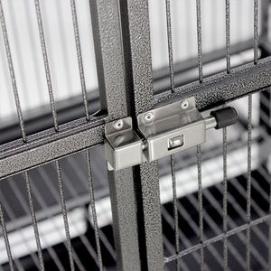 Vendita direttamente in fabbrica grande gabbia di uccelli pappagallo di lusso in metallo nero gabbia di allevamento uccello piccione casa con ruote - Product Image 4