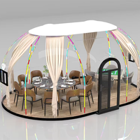 Dôme transparent de luxe personnalisé pour l'extérieur, maison bulle, maison ciel étoilé, tente dôme préfabriquée, maison dôme PC