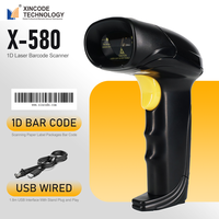 Escáner de Código de Barras Láser 1D Xincode, Precio Económico, Lector de Código de Barras con Cable e Interfaz USB, Pistola Escaneadora de Códigos X-580