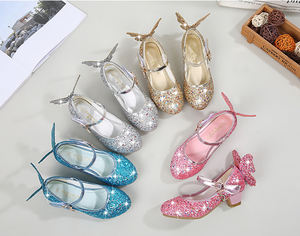 Crystal Girls Shoes Elsa <span class=keywords><strong>Aurora</strong></span> Glitter Sandalias Mariposa <span class=keywords><strong>Cenicienta</strong></span> Belle Sofia Rapunzel Zapatos Regalo de cumpleaños para niños - Product Image 3