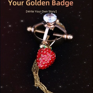 Decorative Nipple <b>Clips</b> Golden Zircon Berry-Dew Pendant Mild SM Pain Phillips Screws Stainless Steel Nipple <b>Clip</b> Adult Sex Toys - Product Image 5