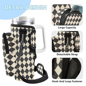 Sac de transport pour bouteille d'eau personnalisé en gros, compatible avec les bouteilles de 40 oz, avec poche pour téléphone et bandoulière réglable - Product Image 3