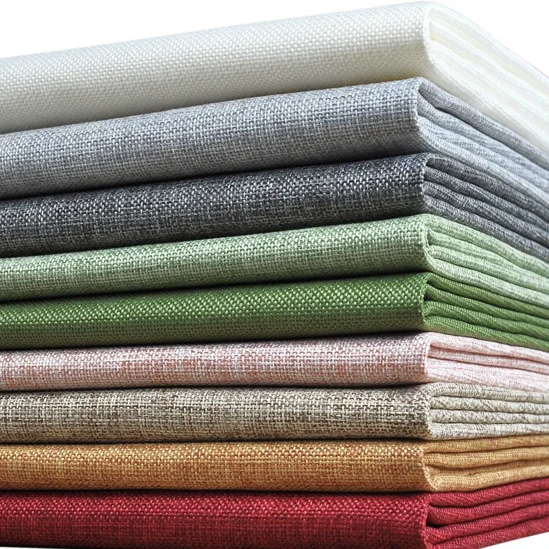 HOT SELLING HIGH QUALITY 100% LINEN YARN PLAIN DYED FABRIC