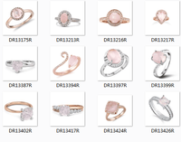 Bague en argent sterling 925 au design classique, avec quartz rose, bague de fiançailles, bague de promesse, cadeau pour elle