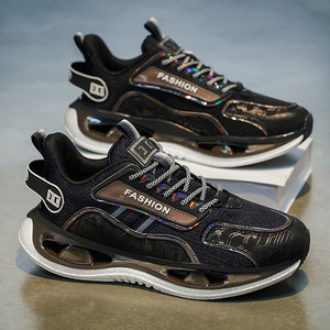 Zapatillas Deportivas Blancas para Hombre de Alta Calidad con Amortiguación, Zapatillas Blancas Lisas para Hombre que Aumentan la Estatura - Product Image 3