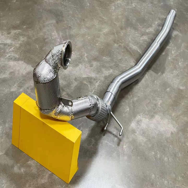 High Performance Catback System Tuning Ss304 Downpipe With Heat Wrap