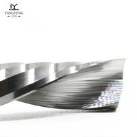 Fraise en spirale à une dent en carbure pour acrylique, aluminium, ACP, CNC – 3,175 mm, 4 mm, 6 mm – Fraise à une dent à coupe ascendante