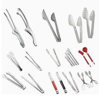 Pince alimentaire multifonctionnelle en acier inoxydable 304, antidérapante, à trois lignes, pour pain, artisanat, barbecue, buffet, épaissie, polyvalente et facile à utiliser
