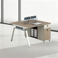 Ensemble de bureau pour deux personnes avec tiroirs de rangement Mobilier de bureau personnalisé Table de travail pour le personnel de direction à vendre