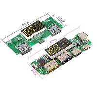 Module de charge pour batterie au lithium 18650 avec protection de circuit, double port USB 5V 2.4A Micro/Type-C, pour batterie externe mobile
