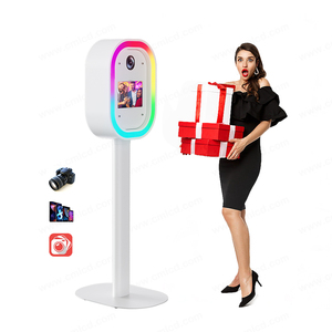 13 inch iPad/bề mặt Pro Salsa Photo Booth xách tay dễ dàng lắp ráp gương Booth đứng một mình DSLR Photo Booth với máy in - Product Image 5