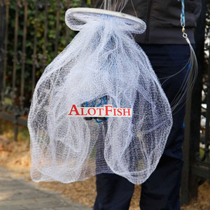 Алюминий кольцо легко бросить литой чистая Drawstring рыболовная сеть нейлон моно Литой чистая - Product Image 2