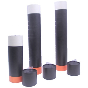 Eco-friendly Round Tube Carton Cylinder Kraft Cardboard Tube Paper Packaging with Plastic Handle Transport Tube
