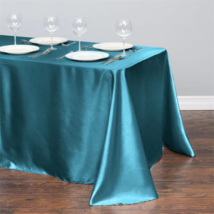 Multi colore <span class=keywords><strong>verde</strong></span> smeraldo <span class=keywords><strong>tovaglia</strong></span> rettangolare rotondo raso <span class=keywords><strong>tovaglia</strong></span> per la festa di nozze - Product Image 6