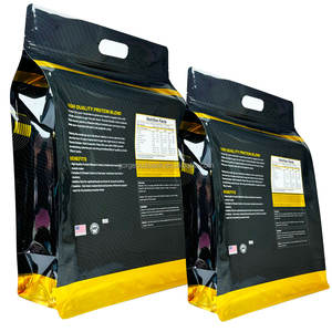 Wholesale Custom Printing Flat Bottom Pouches MOQ 500pcs 5lb 10lb 15lb Whey Protein <b>Isolate</b> Powder Packaging Mylar Bags - Product Image 3