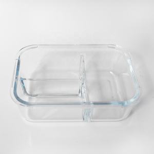 Boîte à lunch en <span class=keywords><strong>verre</strong></span> Rectangle quatre compartiments, portable au four à micro-ondes portatif avec 3 compartiments - Product Image 5