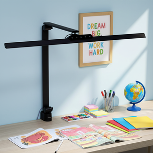 โคมไฟตั้งโต๊ะแบบหนีบ LED อลูมิเนียม พับได้ เคลื่อนย้ายสะดวก ควบคุมด้วยระบบสัมผัส ปกป้องสายตา ปรับได้ แสงสว่างขนาดใหญ่ ดีไซน์เรียบง่าย ใช้ไฟฟ้า - Product Image 1