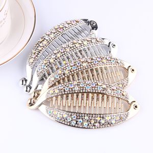 Brincloworld — accessoires pour cheveux de femmes, pinces <span class=keywords><strong>banane</strong></span> en <span class=keywords><strong>or</strong></span>, argent, hématite, strass, Design personnalisé - Product Image 2