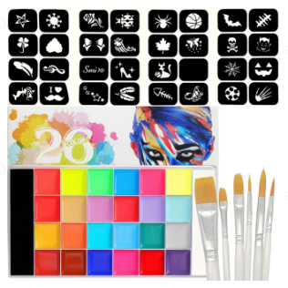 Boîte unique de peinture à l'huile de 26 couleurs (comprenant 2 pinceaux) - fc026