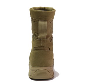 Bottes tactiques personnalisées DFS10-1 pour la chasse et le camping en plein air, en daim marron coyote, avec sangles Molle, fabriquées en Chine et au Guatemala - Product Image 4