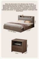 Lit en bois massif, style moderne et minimaliste, lit de 1,5 mètre pour usage domestique, lit double de 1,8 mètre à louer, lit de 1,2 mètre avec rangement, cadre de lit simple