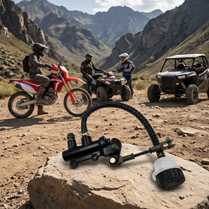 Pompe <span class=keywords><strong>de</strong></span> <span class=keywords><strong>frein</strong></span> arrière droite en alliage d'aluminium <span class=keywords><strong>de</strong></span> haute qualité avec réservoir pour moto et <span class=keywords><strong>quad</strong></span> 125cc-250cc – Pièce <span class=keywords><strong>de</strong></span> rechange - Product Image 4