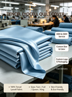 Parure de lit 100% Tencel Lyocell, Housse de couette, Ensemble de literie, Ensemble de draps, Ensemble de draps plats