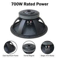 Profesyonel 15 İnç Mid Bas Hoparlör Sürücüsü 700W 8Ohm AES Yüksek Hassasiyetli Metal Woofer CCA Ses Bobini Line Array Sistemi için