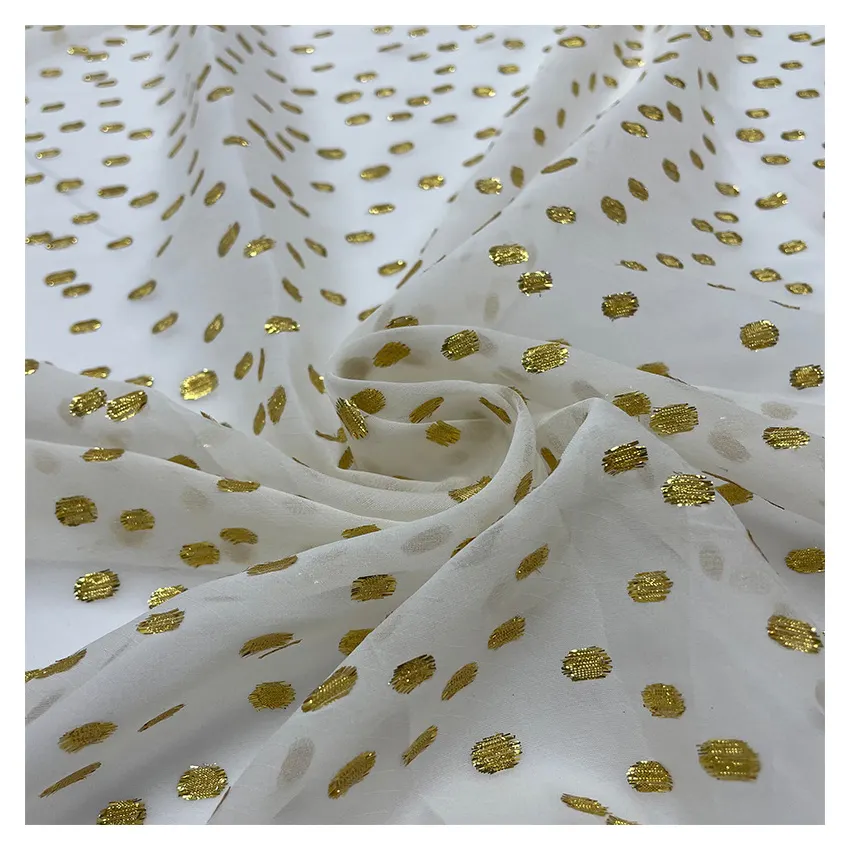 Somali Dirac fabric silk metallic fabric silk georgette metallic fabric for custom color