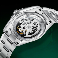 Bonest Gatti Saphirglas Automatische Mechanische Uhr Luxus Edelstahlgehäuse Doppelschichtiges Leuchtzifferblatt Herren BG8015