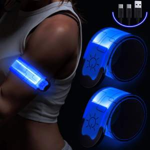 Pulsera con brillo LED, muñequera con bofetada iluminada, brazalete reflectante ajustable para deportes de seguridad nocturna a la moda, pulsera Led con iluminación - Product Image 1