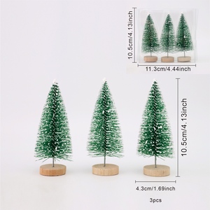 3 uds personalizable Mini Pino Artificial plástico realista interior FIESTA DE Navidad hogar Mesa artesanía decoraciones árbol de Navidad conjunto - Product Image 3