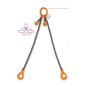 BETA - 080970251 ROBUR-Élingues à chaîne de levage, 2 pieds, avec crochets autobloquants et à chapes, grade 8 ÉTAIS, PINCES ET CORDES - Product Image 2