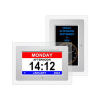 Pros 7 "rappels d'alarme acrylique grand jour Date heure démence horloge 7 pouces Lcd numérique jour calendrier horloges pour personnes âgées âgées