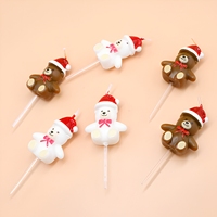 Bougies d'anniversaire et du Nouvel An en forme d'ours, très populaires, bougies décoratives pour fêtes de Noël, cadeau d'anniversaire pour gâteau