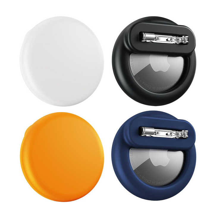 Custodie Per AirTag Con Spilla - Set Da 4 Colorate, Per Vestiti, Zaini E Animali Domestici