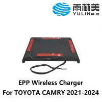 Chargeur de voiture sans fil YULINME avec interrupteur tactile QI EMC 9S protection mains libres charge rapide pour Toyota Camry 2021-2024