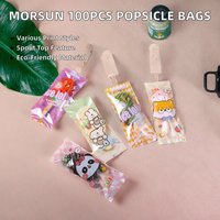 MorSun 100 sacs plats imprimés flexo recyclables avec bec verseur pour l'emballage de la nourriture pour bébés