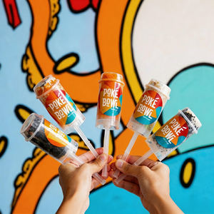 Nouveau Tube Cylindrique Transparent en Plastique PET/PP Écologique Tendance pour Sushi, Crème Glacée et Tiramisu avec Couvercle - Product Image 3